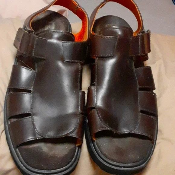 Timberland Men\'s Black Leather Sandals Size 7.5 BSN9082 Amazon.com | Timberland Men main image 2